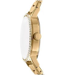 Dkny Women's Soho Logo Gold-Tone Stainless Steel Bracelet Watch, 36mm