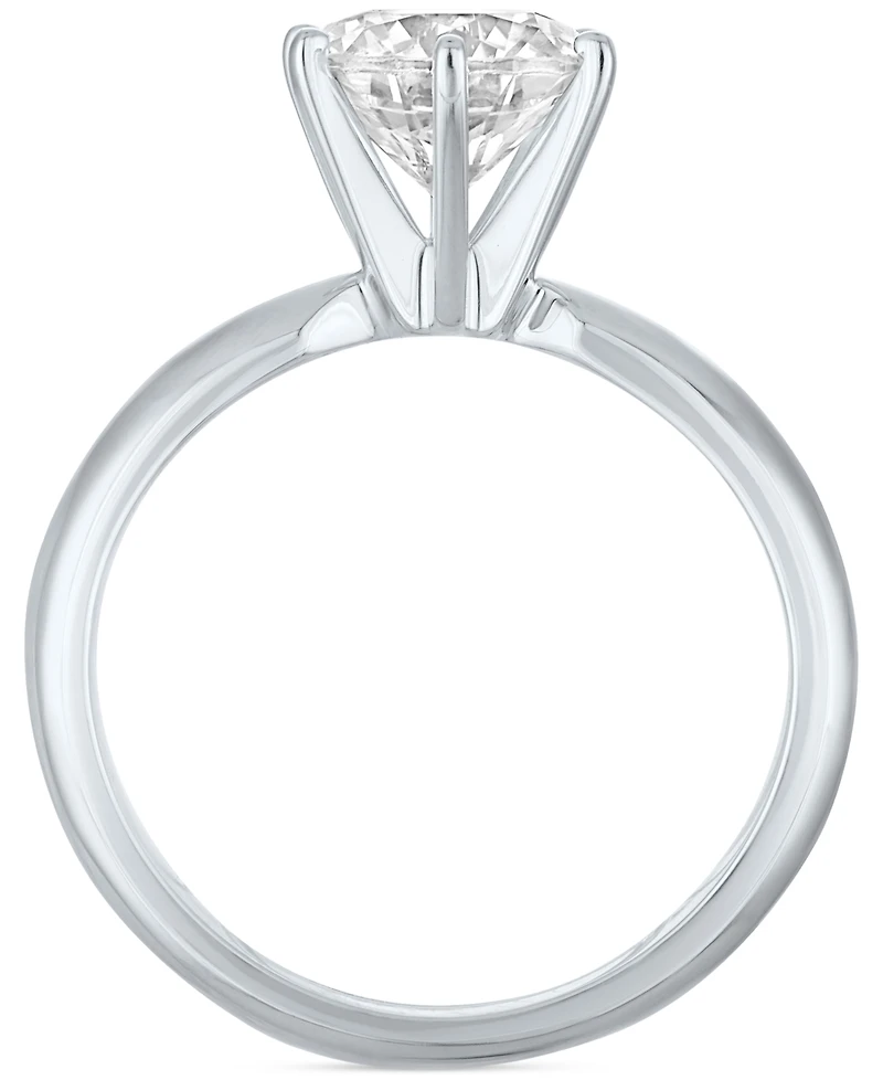 Gia Certified Diamond Solitaire Engagement Ring (1-1/2 ct. t.w.) in 14k White Gold