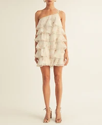 Arose Studio, Inc Women's Olivia Printed Tiered Sleeveless Shift Dress