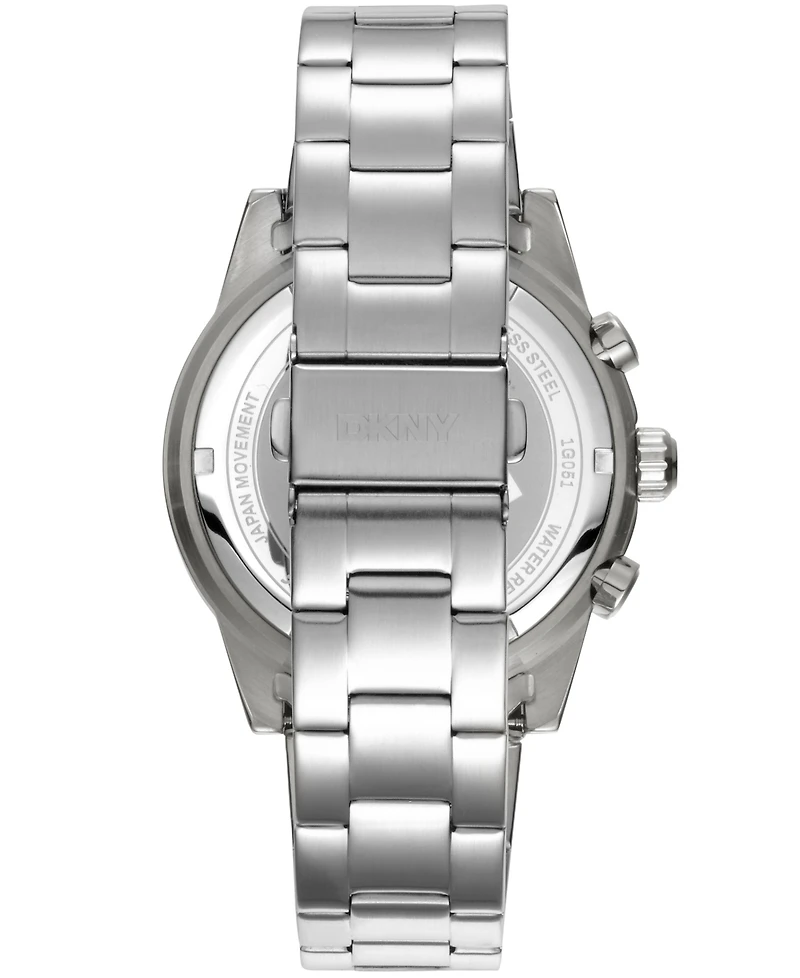 Dkny Men's Bryant Park Chronograph Stainless Steel Bracelet Watch, 44mm