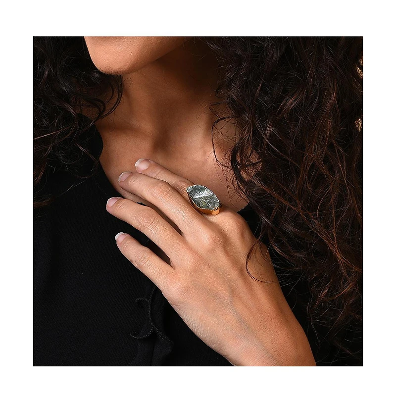 Sohi Women's Teardrop Stone Cocktail Ring