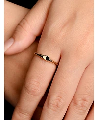 Devata Signet Ring in 14K Gold, Size 7, approx. 1.6 grams.
