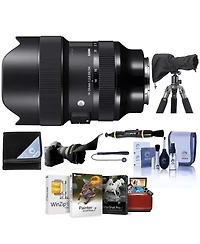 Sigma 14-24mm f/2.8 Dg Dn Art Lens for L Mount, Bundle with Mac Software Kit, RainCoat Rain Sleeve, Lens Wrap, Cleaning Kit, Flex Lens Shade, Lens Cap