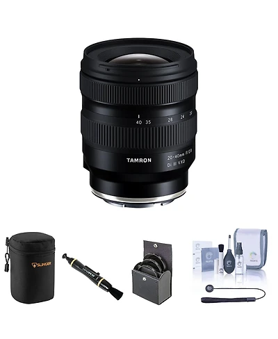 Tamron 20-40mm f/2.8 Di Iii Vxd Lens for Sony E Bundle with 67mm Filter Kit, Lens Case, Lens Cleaner, Cleaning Kit, Universal Lens Cap Tether