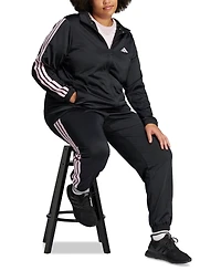 adidas Plus Size Tricot 3-Stripes Track Pants