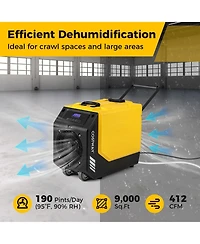 190 Ppd Commercial Dehumidifier Rotational Molded Industrial Dehumidifier with Pump