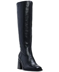 Vince Camuto Womens's Sangeti Block-Heel Wide-Calf Knee-High Boots
