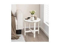 Set of 2 Round Weather-Resistant Adirondack Side Tables