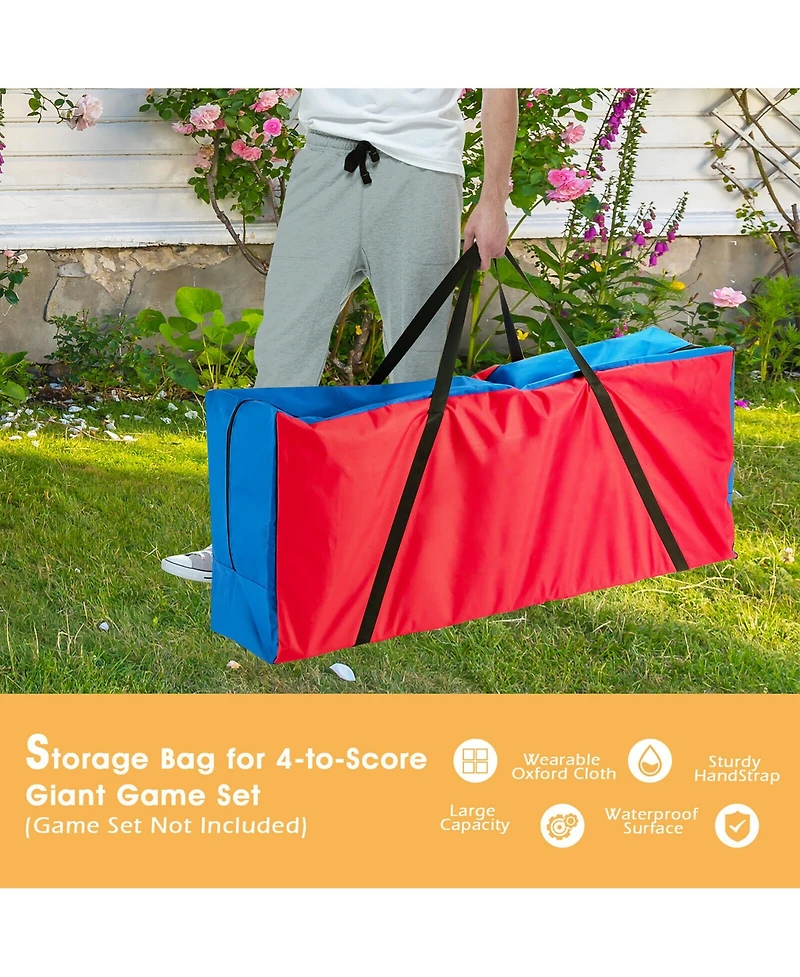 Gymax Giant 4-In-a-Row 4-to-Score Game with bag Indoor Outdoor Party Family Time Game
