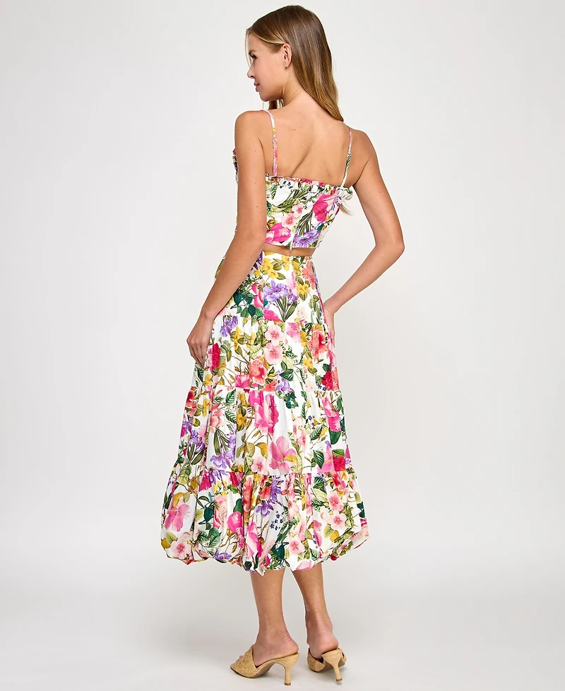 Juniors' 2-Pc. Floral-Print Cotton Dress Set, Created for Macy's
