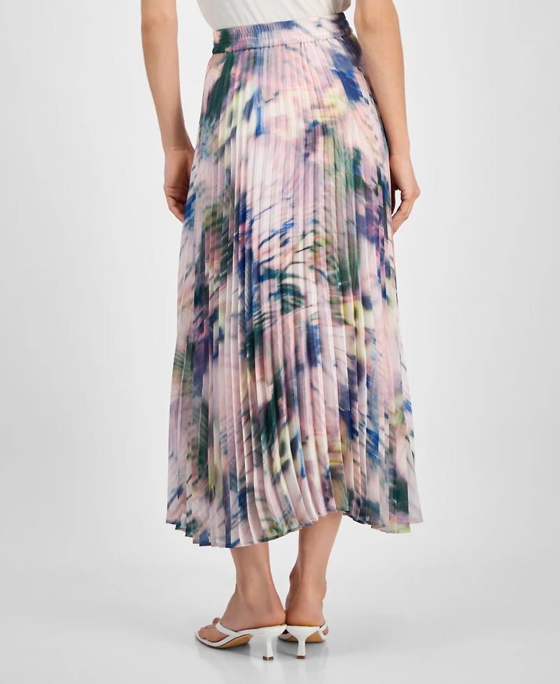 Boss Orange Women's Printed Pleated Midi Skirt