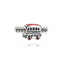 Bling Jewelry Set of 2 London Big Ben and Double Decker Bus Charm Bead Sterling Silver