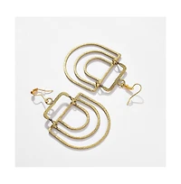 Sohi Women's Textured Drop Earrings