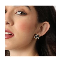 Sohi Women's Gold Plated Designer Stud Earrings