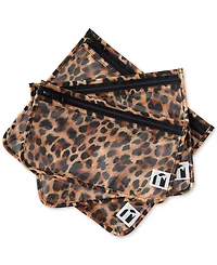 Bumkins Leopard Clear Travel Bags, 3 Pack