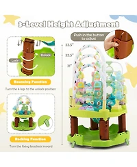 Costway Toddler 3-in-1 Activity Center Bouncing Saucer w/ 3-position