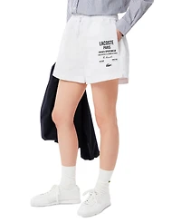 Lacoste Usa Women's Pull-On Logo Shorts