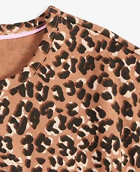 Epic Threads Little & Big Girls Leopard-Print Peplum Top, Exclusively at Macy's