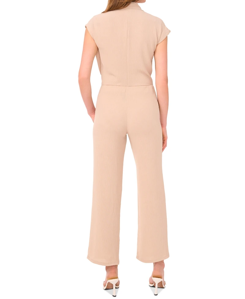 Sam & Jess Women's Solid-Color Wrap-Front Top