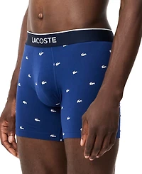 Lacoste Men's 3-Pack Regular-Fit Stretch Mini-Croc Boxer Briefs