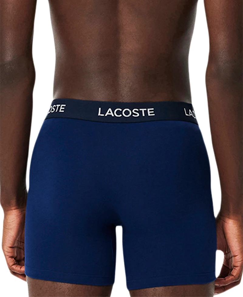 Lacoste Men's 5-Pack Regular-Fit Stretch Logo Band Boxer Briefs