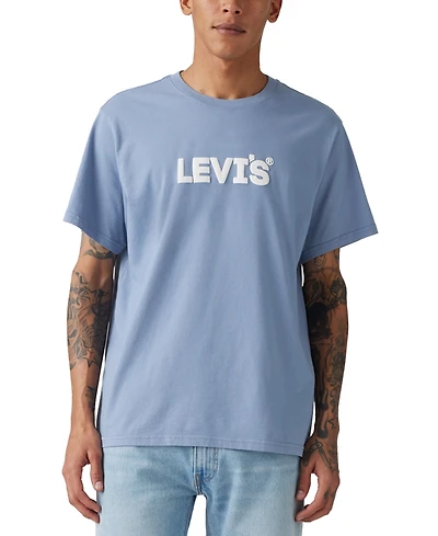 Levi's Men's Relaxed Fit Box Tab Short Sleeve Logo Graphic Crewneck T-Shirt