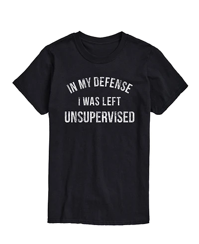 Airwaves Men's My Defense Left Unsupervised Short Sleeve T-Shirt