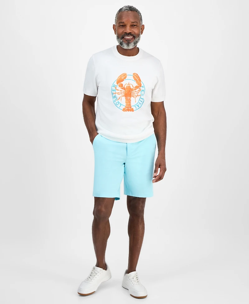 Club Room Men's Short-Sleeve Lobster Water Cotton Sweater T-Shirt, Exclusively at Macy's