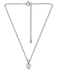 Giani Bernini Cubic Zirconia Heart Pendant Necklace 18k Gold-Plated Sterling Silver (also Silver), 16" + 2" extender, Exclusively at Ma
