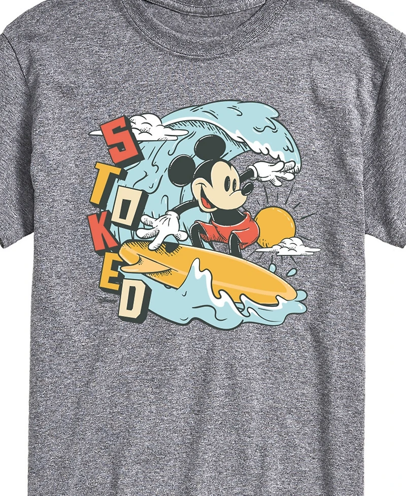 Airwaves Men's Disney Mickey Stoked Short Sleeve T-Shirt