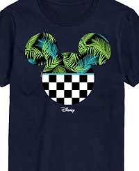 Airwaves Men's Disney Mickey Checkered Palm Head Short Sleeve T-Shirt