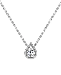 Diamond Tear-Shape 18" Pendant Necklace (1/5 ct. t.w.) 14k White or Yellow Gold
