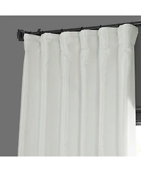 Half Price Drapes Eggshell Faux Silk Taffeta Blackout Curtain
