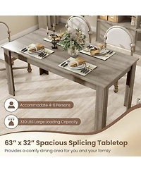 Rectangular Modern Dining Kitchen Table – Contemporary Dining Table for Kitchen or Dining Room