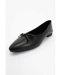 Ruby Leather Pointed Toe Flats