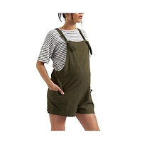 Ripe Maternity Olive Terry Linen Playsuit - Comfortable & Stylish Summer Outfit
