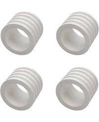 Saro Lifestyle Textured Natural Wood Napkin Rings, Set of 4