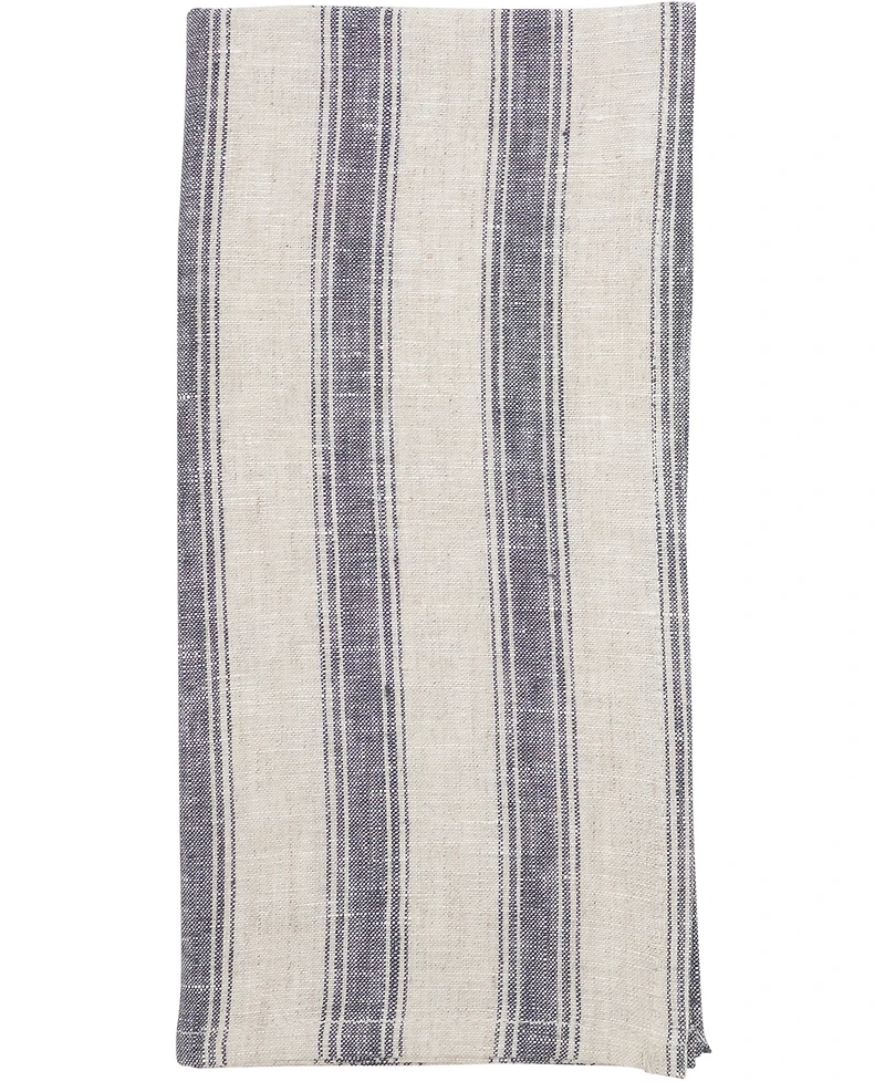 Saro Lifestyle Classic Striped Pure Linen Napkins, 20" x 20"