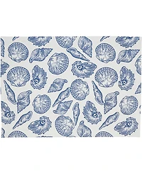 Saro Lifestyle Seaside Sea Shells Cotton Placemats, 14" x 20"