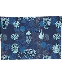 Saro Lifestyle Ocean Depths Cotton Coral Placemats, 14" x 20"