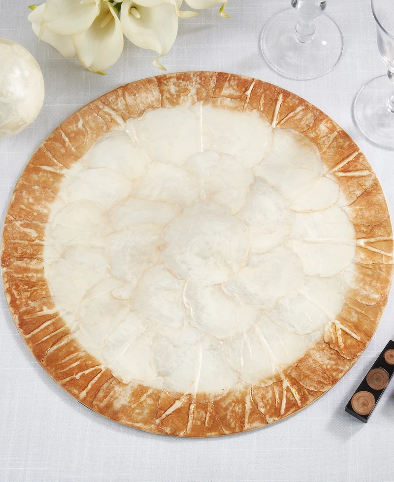 Saro Lifestyle Glow Capiz Placemats, 15" Round