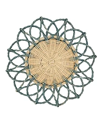 Saro Lifestyle Spiral Rattan Placemats, 15" Round