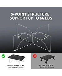 Naturehike Ultralight Folding Camping Table, Aluminum Beach Compact Backpacking Table with Carry Bag for Backpacking Camping Hiking Beach Picnic