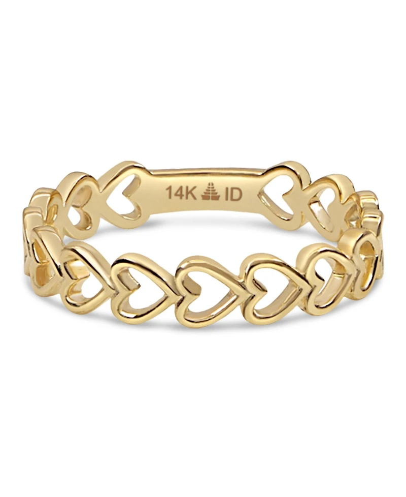 Devata Sweet Heart Ring in 14K Gold, Size 7, approx. 1.7 grams.
