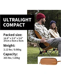 Naturehike Ultralight Camping Chair, Portable Backpacking Chair with Storage Bag & Anti-Sinking Feet, Compact Collapsible Camp Chair