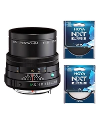 Pentax Hd Pentax-fa 77mm f/1.8 Limited Lens, Black, Bundle with Hoya 49mm Uv+Cpl Filter Kit