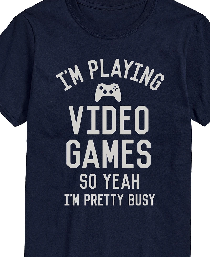 Airwaves Men's Playing Video Games So Ya I'm Busy Short Sleeve T-Shirt