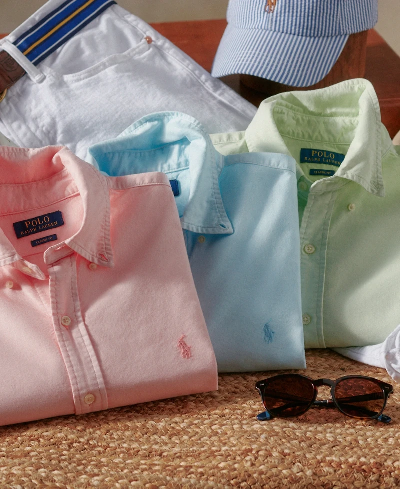 Polo Ralph Lauren Men's Classic Fit Mineral-Dyed Oxford Shirt