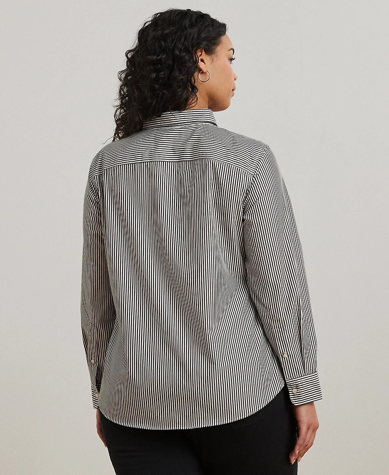 Lauren Ralph Plus-Size Easy Care Cotton Shirt