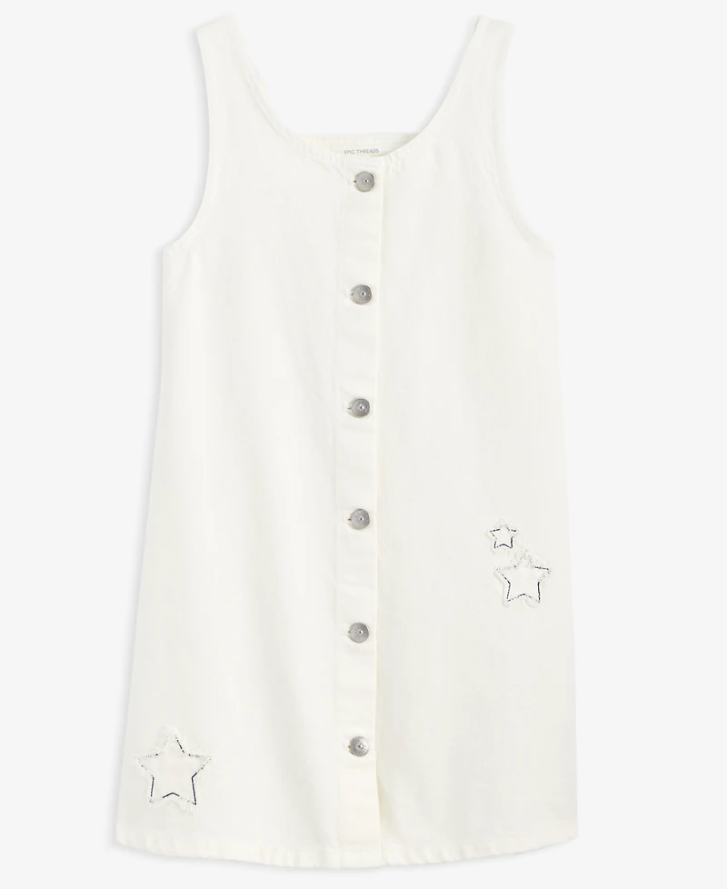 Little & Big Girls Patches Cotton Denim Skirtall, Exclusively at Macy's